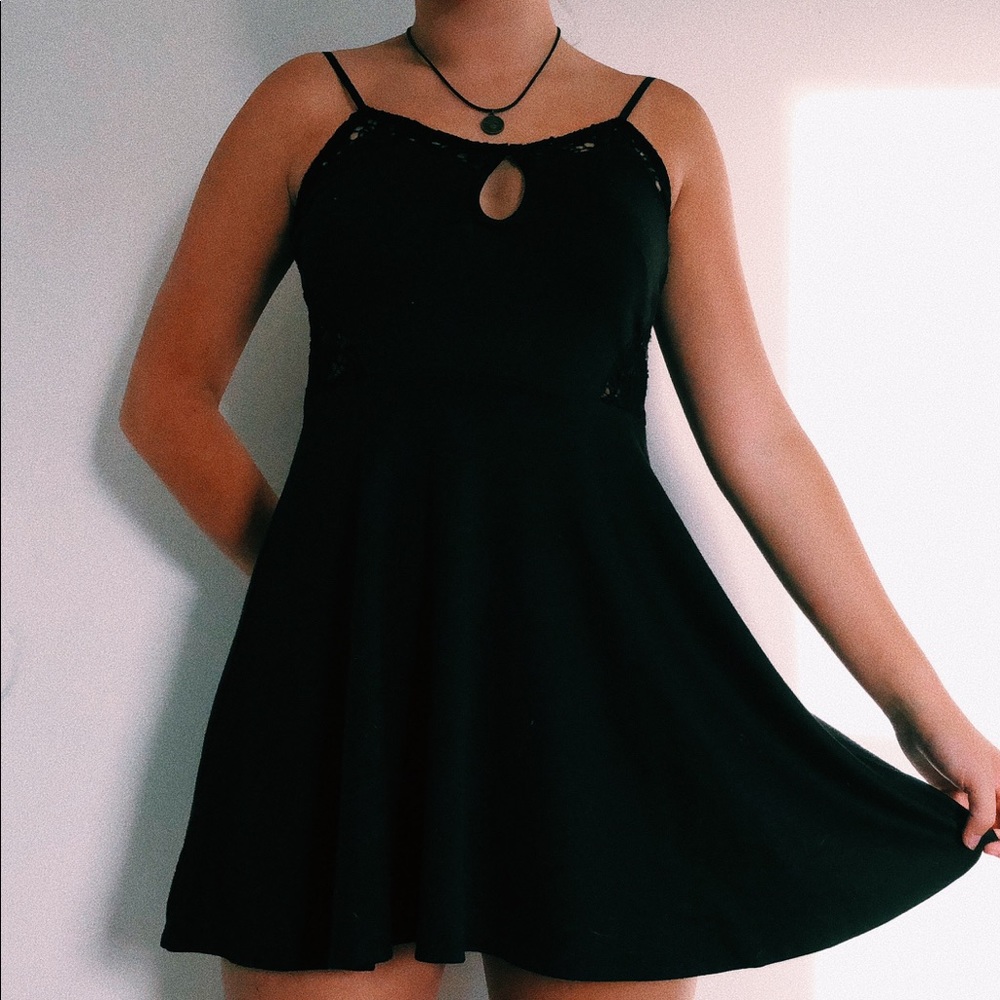 black cutout dress